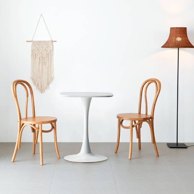 디어 마티스 원목의자 2인세트ㅣ원목 테이블세트 목재 디자인 화이트테이블 카페의자 인테리어 식탁세트 피카소가구ㅣP8706ㅣSE2247피카소가구